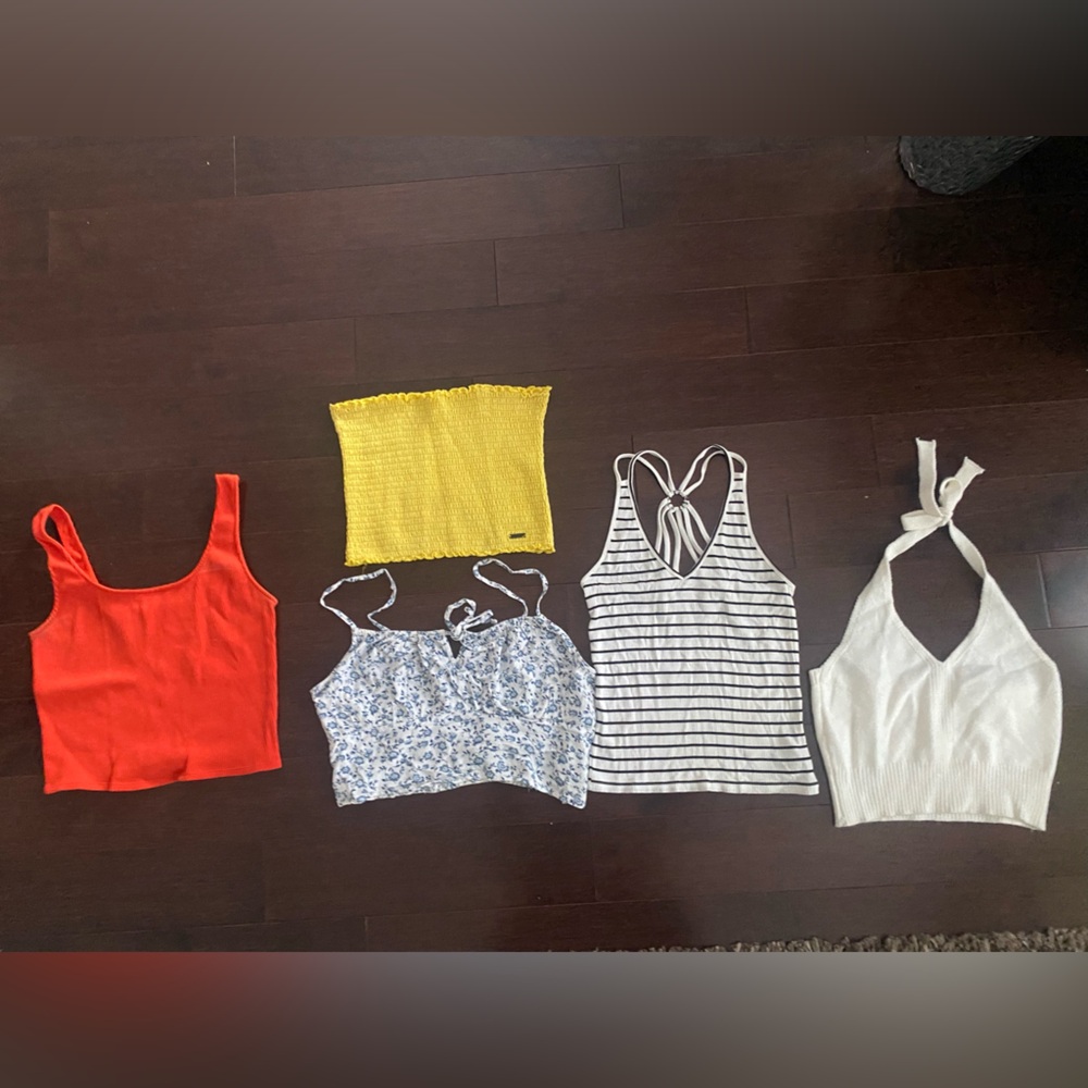 5 tops - Hollister, dynamite etc.